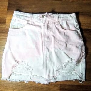 Forever 21 Los Angeles pink/white mini skirt